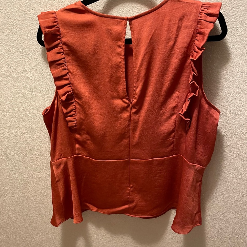 Express Sleeveless Ruffle Top Size XL - Picture 6 of 11